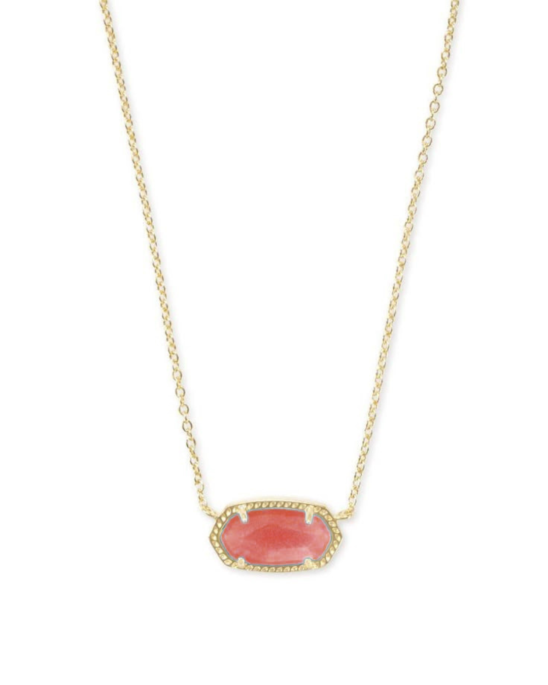 Gold-Tone Blue Natural Stone Pendant Necklace