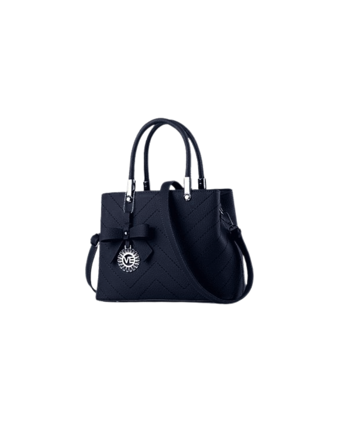 Leshop Women's Black Quilted Top Handle Handbag