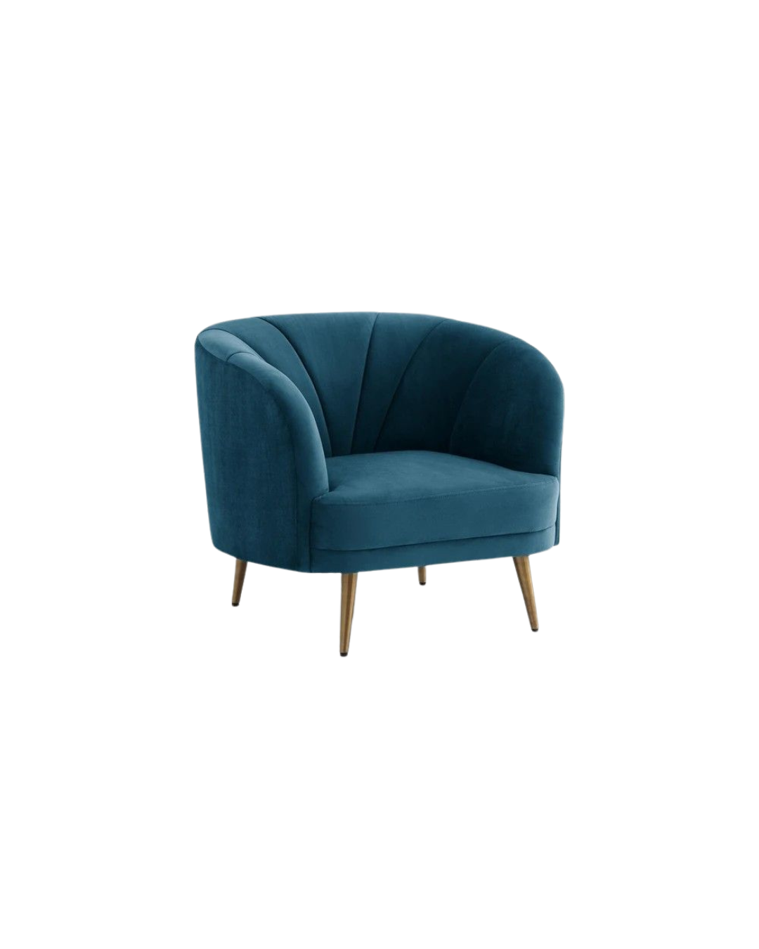 Modern Navy Blue Velvet Accent Chair